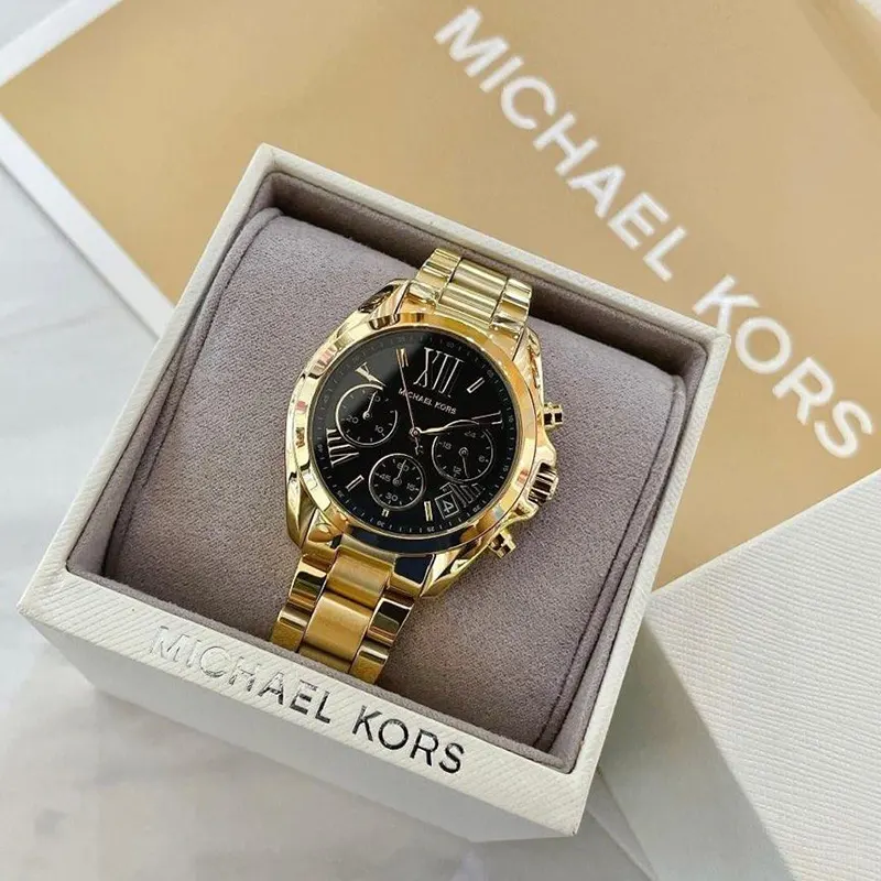 Michael Kors Mini Bradshaw Black Dial Ladies Watch- MK6959